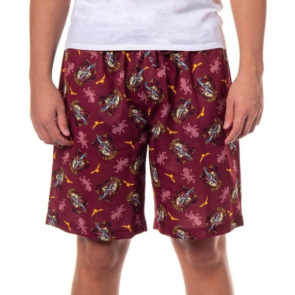 Harry Potter House Crest Gryffindor Pajama Shorts Large Wizarding World (A06)